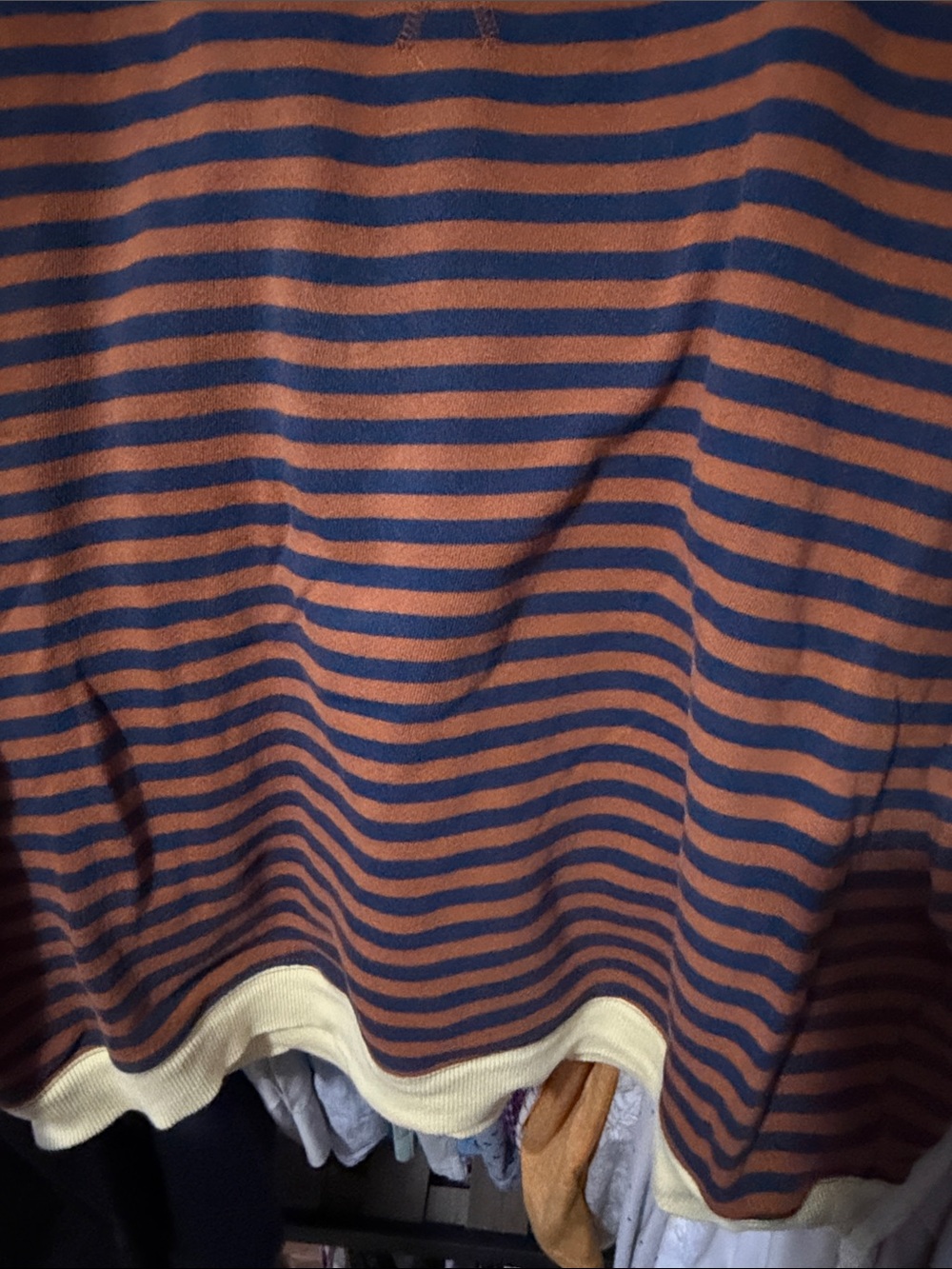 Free People Striped Crewneck in Rust, Navy & Yellow Trim - Picture 5 of 5